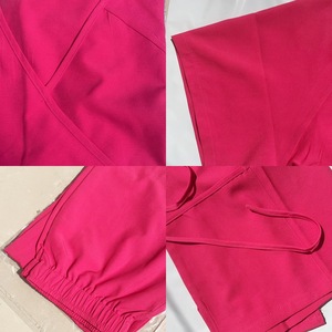 HZMNOI Women's Scrub Suit Set Stretch Lightweight Moisture Wicking Hospital Uniforms Short Sleeve Workwear For Medical Staff - Product Image 3