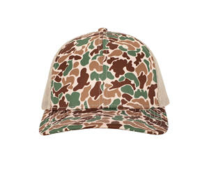 Gorra deportiva Sand-Camo con logotipo bordado personalizado Gorra de camionero promocional de alta calidad con ala curva de 6 paneles Snapback - Product Image 1