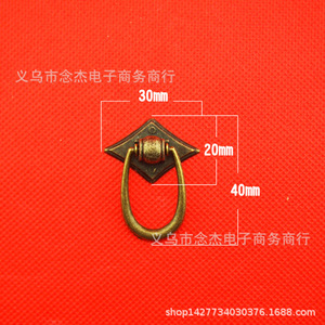 Antique Bronze Drawer <b>Pull</b> <b>Handle</b> 30mm Ring Shape Single Hole Traditional Design Durable Cabinet <b>Door</b> <b>Handle</b> - Product Image 1