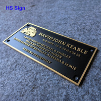 Plaque en laiton personnalisée pour l'extérieur, plaque photo, enseigne de bâtiment, plaque commémorative en laiton, marqueur de tombe, plaques en bronze métallique pour cimetières