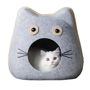 Casa de gatos plegable para interior, cueva para mascotas, cálida, con <span class=keywords><strong>doble</strong></span> capa, a buen <span class=keywords><strong>precio</strong></span> - Product Image 1