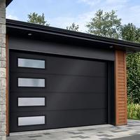 Puerta de Garaje Seccional Residencial Europea de Panel Plano, Personalizada, Aislada, de Acero y Espuma de PU, de Seguridad, Directo de Fábrica