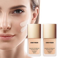 Correcteur de fond de teint liquide végétalien longue durée 24 heures avec couverture complète mat imperméable pour la peau maquillage de marque privée