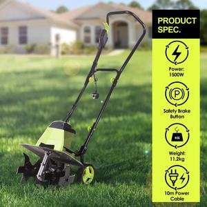 VERTAK Motoculteur électrique <span class=keywords><strong>1500W</strong></span>, largeur de travail 400mm et profondeur de travail 220mm, cultivateur 24 lames pour la culture du sol de jardin - Product Image 6