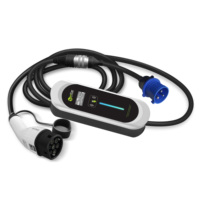 Station de recharge portable pour véhicules électriques 22KW 11kW 7kW Chargeur EV pour voitures électriques 6A-32A Type 2 EVSE avec prises de courant interchangeables TUV CB CE