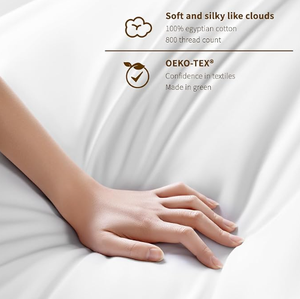 도매 100% 면 200/250/300/400tc 화이트 새틴 침대 시트 세트 화이트 호텔 이불 커버 장착 시트 - Product Image 3