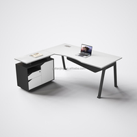 Nouveau design de PDG de luxe Bureau de direction moderne en bois mélaminé pour le mobilier de bureau Bureau de travail