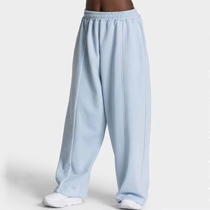 Pantalones de chándal de invierno extragrandes personalizados para mujer, de pierna ancha recta, cintura elástica, estilo hip hop, ropa de calle, chándales - Product Image 1