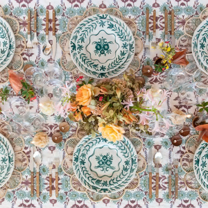 Factory Cheap Price Green and <b>White</b> Plant Flower Ceramic <b>Dinner</b> <b>Set</b> Bone China Dinnerware Ceramic Plate - Product Image 6