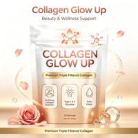 Poudre de collagène Private Label pour l'éclat de la peau, peptides de collagène bovin hydrolysés de types 1 et 3, matière première pour suppléments de beauté OEM ODM
