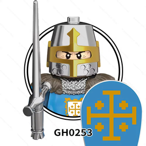 Thời Trung Cổ người lính và quân sự hiệp sĩ hành động con số Đồ chơi khối xây dựng Robot chủ đề Nhựa Chiến tranh Ngựa trẻ em 'món quà đồ chơi - Product Image 1