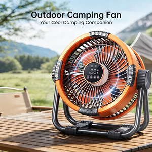 Nuevo Ventilador de Camping Recargable con Batería de Larga Duración, Función de Banco de Energía, Pantalla LED, Portátil, para Escritorio, Hogar, Caja Eléctrica - Product Image 1