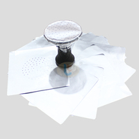 Feuilles d'aluminium pour narguilé de qualité alimentaire, pré-perforées, style arabe, emballage personnalisé, 14 cm x 14 cm, 0,03 mm, 50 pièces