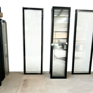 Porte en verre trempé anti-rayures pour vitrine de pâtisserie avec glissière fluide et double conception articulée - Product Image 4