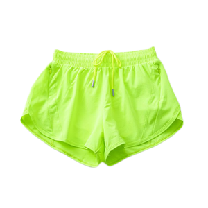 Wholesale 2-in-1 Quick Dry Gym Shorts for Women Custom Logo Elastic Waist Mid-Waist Logo Position Solid Running Workout Shorts - Product Image 5