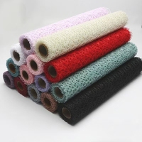 Kemasan bunga benang jala jacquard benang jala Korea buket buket bunga kertas kemasan bahan bunga