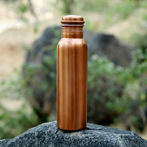 Pure Copper <b>Large</b> Capacity <b>Water</b> <b>Bottle</b> with Lid Direct Drinking Classic Design for Home Office Gym Business Gifts - Product Image 1