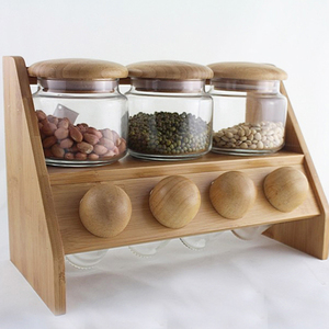 Estante de Bambú 2 en 1 para Especias y Recipientes, Directo de Fábrica, Organizador de Almacenamiento para Cocina - Product Image 6