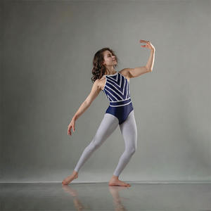 Leotardo de <span class=keywords><strong>Gimnasia</strong></span> y Danza para Mujer, de Nailon y Elastano, de Alta Calidad, con Pedrería, Ligero, Transpirable y de Manga Larga, Precio al por Mayor - Product Image 3