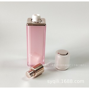 ขวดเครื่องสำอางสีชมพู Ql ขนาด 100 มล. พร้อมฝาปิดทรงกลม สำหรับบรรจุภัณฑ์เอสเซนส์ โลชั่น รองพื้น - Product Image 3