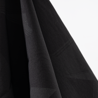 Tissu tissé noir imperméable et résistant à l'eau, personnalisable en gros, 90 % nylon 10 % élasthanne, extensible dans les quatre sens, poids moyen