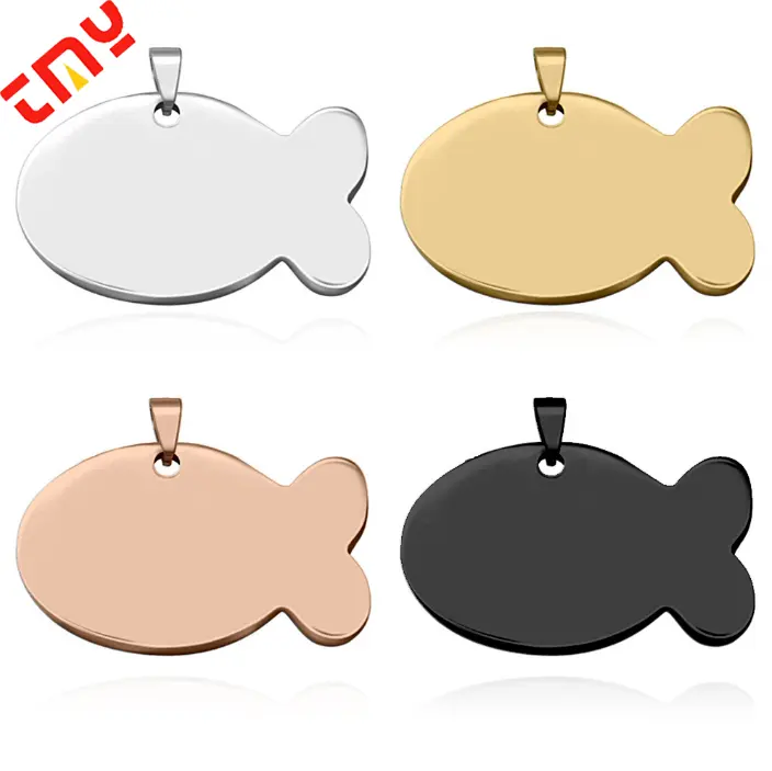 Diff forme Fish Cat Face form Dog Tag Pet Id nom Tag Metal Craft For Animal Tag