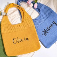 Vente en gros de sac à trous en raphia naturel fait main avec logo brodé sur mesure pour femmes sacs de plage en raphia sac fourre-tout en paille