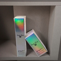 Boîte de brillant à lèvres avec logo personnalisé quantité minimale de commande bas vide argent rose violet vert holographique blanc noir or mat laminage gaufrage impression