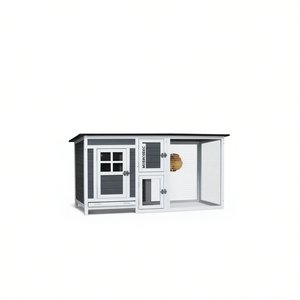 Cage à poules Miemimic, cage à volailles en bois, extérieur/intérieur, enclos pour petits animaux avec espace de course, respectueux de l'environnement - Product Image 1