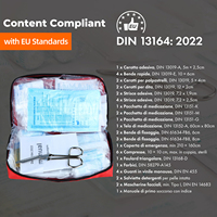Kit de sécurité automobile d'urgence Ori-power 3-en-1 DIN13164:2022 Trousse de premiers soins avec triangle de signalisation et gilet haute visibilité Smart-Planet