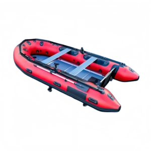 เรือยางเป่าลม PVC/Hypalon ขนาด 430 ซม. ขายดีที่สุด ได้รับการรับรองมาตรฐาน CE เรือตกปลาที่ทนทานสำหรับใช้งานในทะเลสาบ แม่น้ำ และชายฝั่ง - Product Image 3