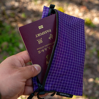 Porte-passeport étanche 14g/18g pour voyage et usage extérieur, pochette ultra-légère en UHMWPE avec fermeture éclair YKK, pour cartes de crédit, documents d'identité, argent liquide et petits objets