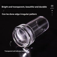 Vente en gros de joint en silicone pour Nail Art impression joint de transfert style bord blanc avec grattoir couvercle ensemble d'outils estampage ongles français