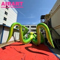 Artair Poisson gonflable géant, poulpe gonflable vert