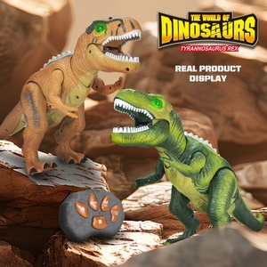Juguete Robot Dinosaurio para Gatos y Animales Pequeños, Big Rex, Rompecabezas, Modo Eléctrico con Control Remoto, Camina, Sonido Realista de Rugido, Silicona, 42CM - Product Image 1