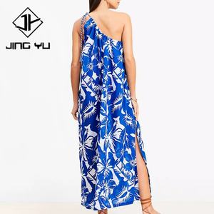 Paréo de plage style tropical à une épaule en tulle 100 % coton, création du fabricant - Product Image 2