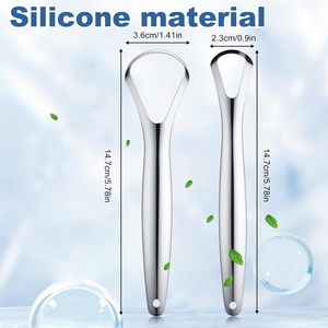 Wholesale Private Label Stainless Steel Metal Customize Tongue Cleaner <b>Scraper</b> - Product Image 2
