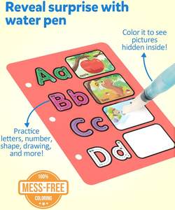 Livre de coloriage à l'eau - 12 carnets de coloriage à double face, Aqua Doodle Drawing pour enfants de 3 à 8 ans - Product Image 2