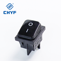 CHYF KCD4 interrupteur bateau étanche 6 broches interrupteur de verrouillage 4 broches SPST/SPDT16A 30A étanche avec lumière 12v 24v interrupteur d'alimentation à bascule
