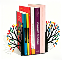 Porte-livres décoratifs en métal antidérapants en forme de feuilles multicolores personnalisés pour livres, CD et dossiers, décoration de la maison
