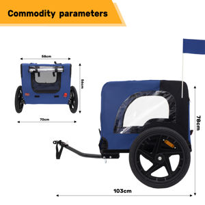 <span class=keywords><strong>Remorque</strong></span> vélo 2 en 1 pour bébé chien Poussettes pour animaux de compagnie de haute qualité Bicycle Trailer Cart - Product Image 2
