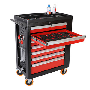 Caja de herramientas de reparación de automóviles de 7 cajones Banco DE TRABAJO DE ACERO metálico Gabinete de rodillos de taller Herramienta rodante de garaje Cofre de carro para almacenamiento - Product Image 1