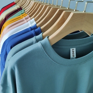 2024 yaz yüksek kalite özel Logo boy gömlek boy gömlek çift ağır Premium pamuk T <span class=keywords><strong>Shirt</strong></span> erkekler için - Product Image 1