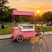 Camionnette à glaces HANYI en fibre de verre, acier inoxydable et aluminium, remorque alimentaire mobile, chariot à hot-dogs, certifié DOT, pour la vente rapide de nourriture et de snacks