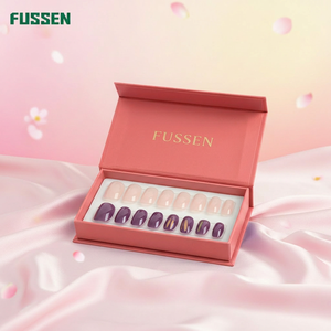 Boîte en papier magnétique pliable écologique FUSSEN avec logo personnalisé et insert en mousse <span class=keywords><strong>pour</strong></span> emballage de <span class=keywords><strong>faux</strong></span> <span class=keywords><strong>ongles</strong></span> et produits de beauté - Product Image 1