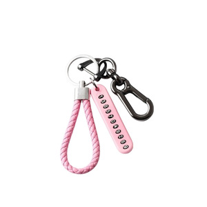 Promotion anti-perte téléphone plaque d'immatriculation <span class=keywords><strong>porte</strong></span>-clés bricolage véhicule carte tressé <span class=keywords><strong>porte</strong></span>-clés PU <span class=keywords><strong>cuir</strong></span> téléphone plaque d'immatriculation <span class=keywords><strong>porte</strong></span>-clés - Product Image 5
