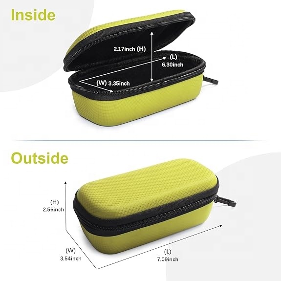 OEM Custom Molded EVA Eyeglasses Case - Adjustable Dual Compartment Hard Shell Organizer for Men Women, Bulk Wholesale