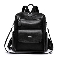 Sac à dos vintage de haute qualité en cuir PU pour femme avec fermeture éclair, sacs à bandoulière décontractés pour voyages, pour femmes et pour l'école des filles