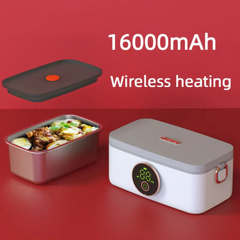1000ml Wireless 16000mah ricaricabile in acciaio inox riscaldamento termico isolato Bento elettrico Bento scatola per il pranzo per bambini