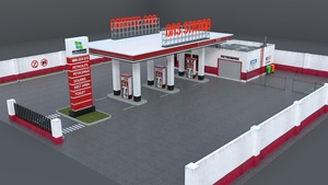S-Personalizar Marco de estación de gasolina de acero inoxidable Señal de pilón de acero Cobertizo de estructura de acero - Product Image 6